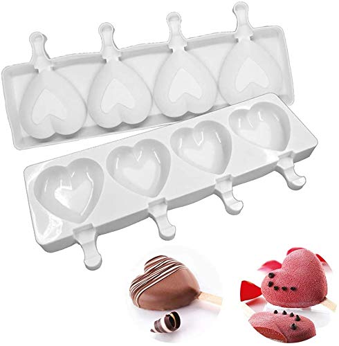 Silicon Pinata Heart Popsicle Mold 4cavity