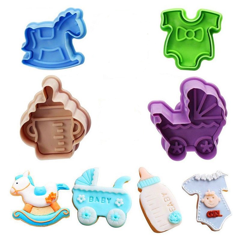 Baby Shower Plunger Cutter 4pcs Set