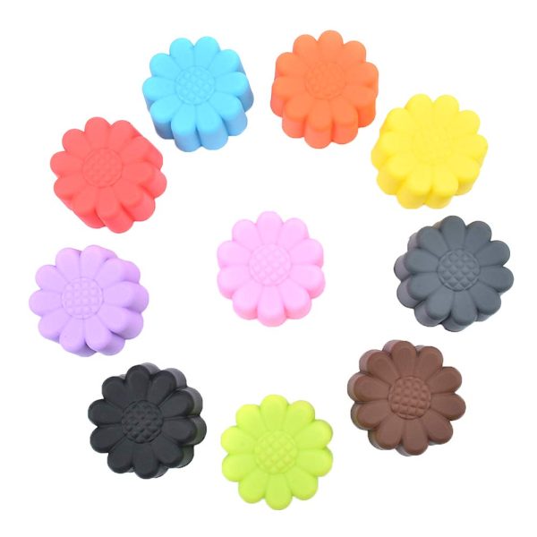 Silicone Flower Cupcake Baking Mold 6pcs