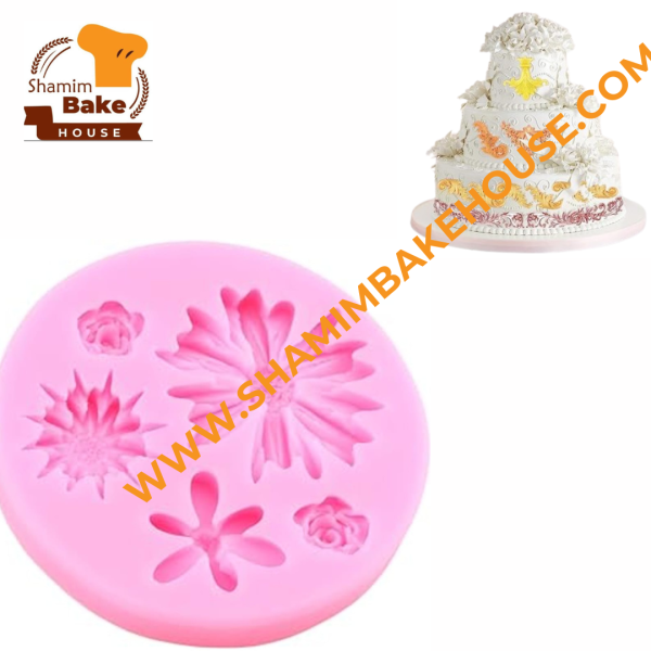 Silicone Flower Mold 5cavity