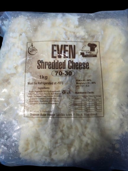 EVEN Shredded Pizza Cheese 1kg 70/30