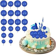 Royal Blue Glitter Balls (20pcs) Cake Decorations