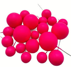 Dark Pink Balls (20pcs) Cake Decorations