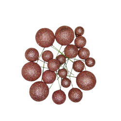 Bronze Glitter Balls (20pcs) Cake Decorations